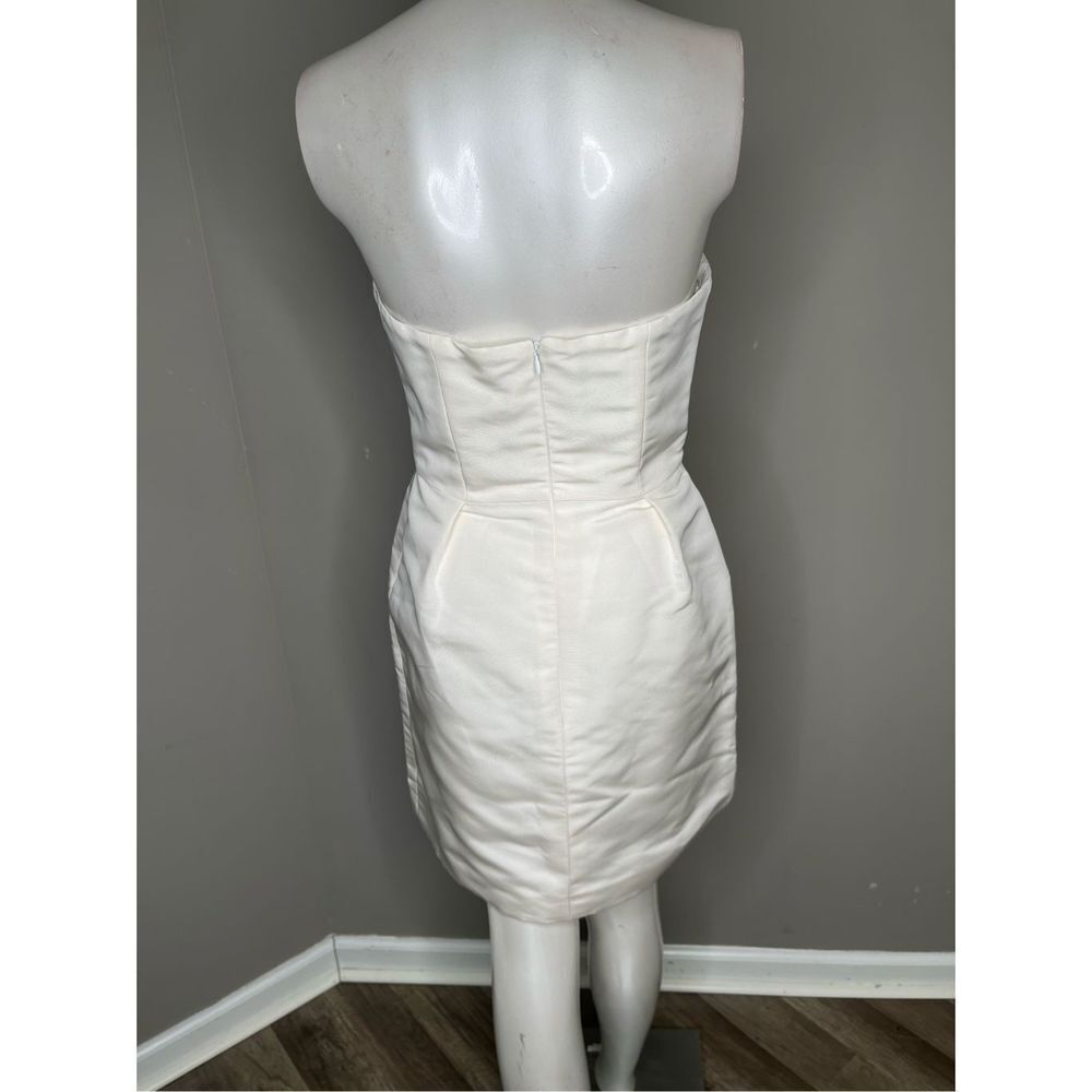 Alexia Maria Silk Faille Strapless Mini Dress US 12 $1450 - Picture 5 of 6